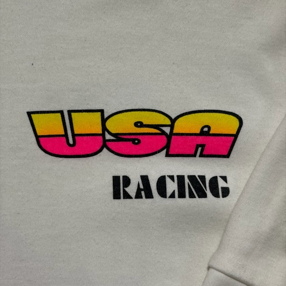Vintage Designs USA Racing Shirt Mens XL White Pin Up Motorcycle 80s - Picture 8 of 13